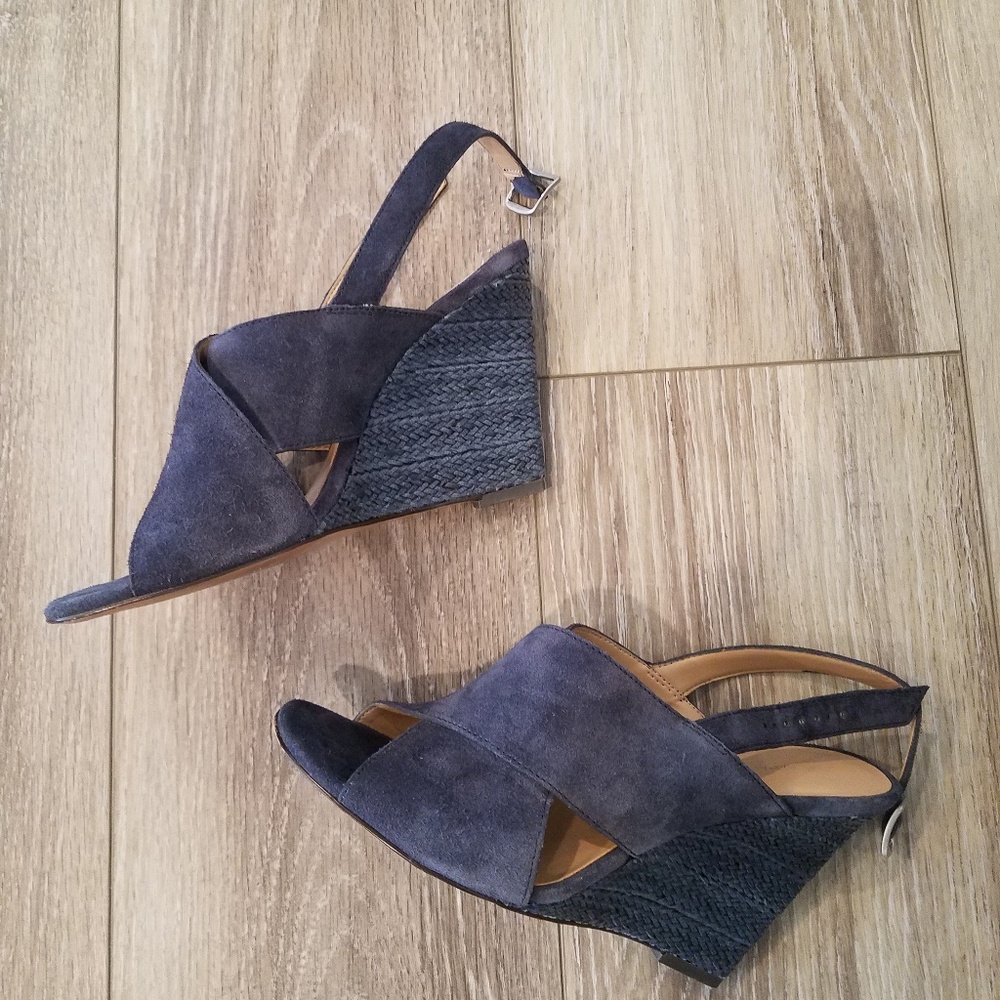 Navy Banana Republic Wedges